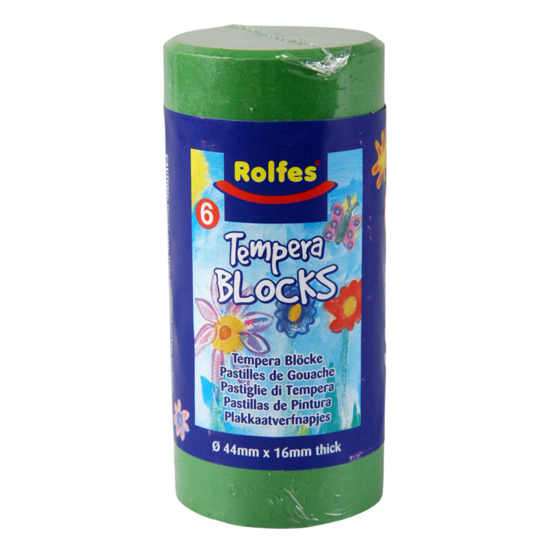 Rolfes Tempera Blocks 44mm, Pack of 6 – Brilliant Red