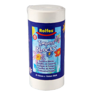 TB558589 Rolfes Tempera Blocks 44mm, Pack of 6 – White