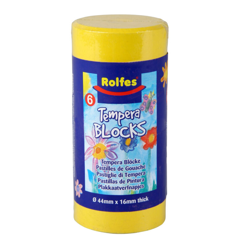 Rolfes Large Tempera Blocks 57mm, Pack of 6 – White