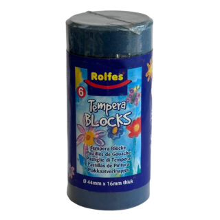 TB558640 Rolfes Tempera Blocks 44mm, Pack of 6 – Prussian Blue
