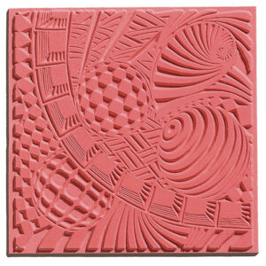 ce95004_space Cernit Texture Mat, 9 × 9cm – Block Stairs