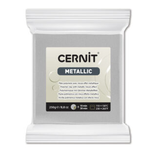 Cernit Metallic Polymer Clay, 250g – Silver