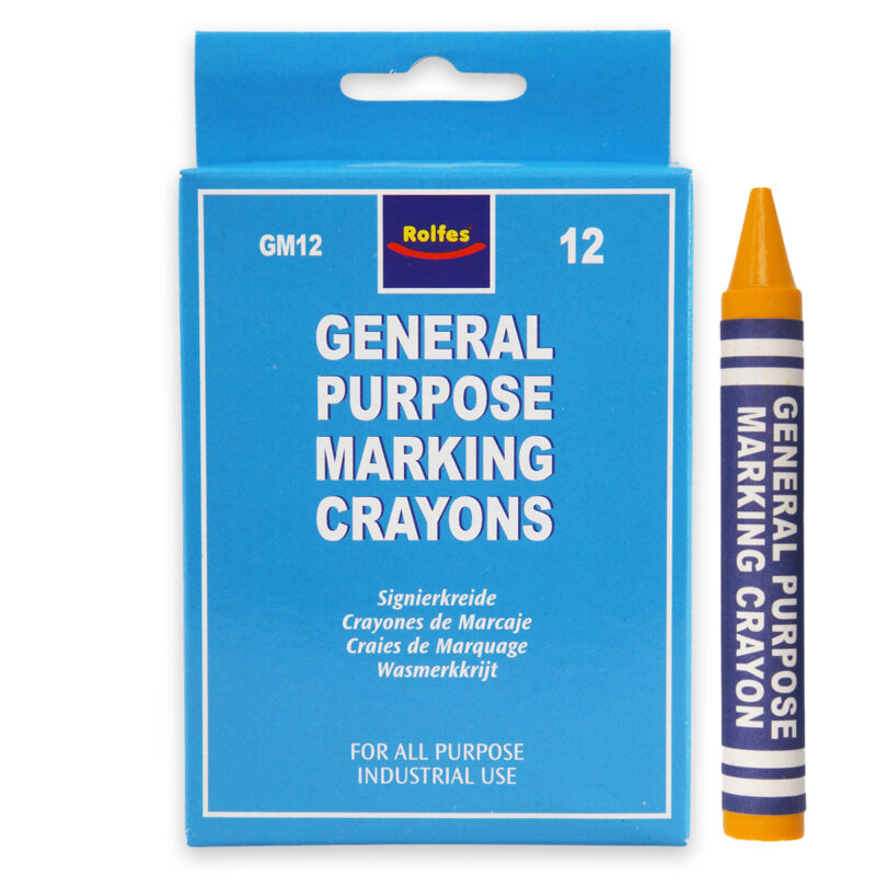 Rolfes General Marking Crayon, Box of 12's, Orange