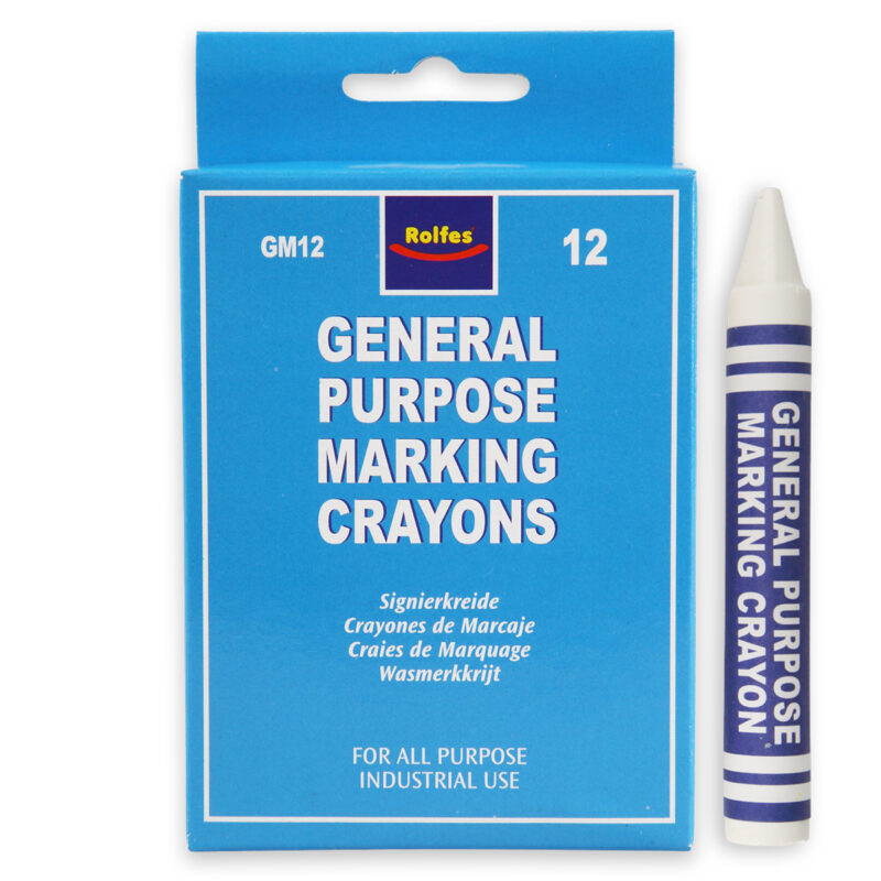 Rolfes General Marking Crayon, Box of 12's, White