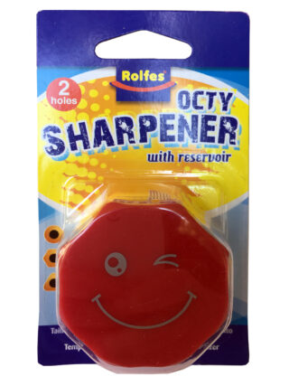 OCTY Sharpener, Double Hole with Reservoir, 1 per blister card